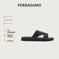 菲拉格慕（Ferragamo）男士黑色拖鞋 0772060_M  _ 80 