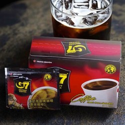 g 7 coffee A越南进口中原G7黑咖啡无糖添加学生提神速溶咖啡粉2g*100包袋装