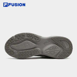 FILA FUSION斐乐潮牌CONCH II男鞋复古潮鞋2023冬款海螺鞋跑步鞋 象灰/明亮白-EB 44.5