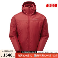 MONTANE盟泰恩RESPOND HOODIE 户外连帽棉服外套男款保暖primaloft防寒服 ACER RED 桃心红 S