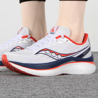 索康尼（SAUCONY）女鞋 23冬啡速3比赛训练轻量竞速透气耐磨回弹跑步鞋 啡速3/白深兰 39/8/245