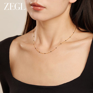 ZEGL法式925银小圆珠项链女款素链轻奢小众锁骨链 小圆珠项链