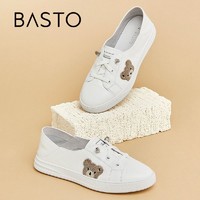 BASTO 百思图 秋季新款商场同款潮流卡通小白鞋板鞋女休闲鞋YIPD2CM2