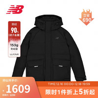 NEW BALANCE 23年男款保暖防风鹅绒运动户外羽绒服NPD44041 BK 2XL