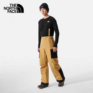 The North Face北面滑雪裤男GORETEX背带裤户外运动单板双板防水防风2382VA I0J/卡其色 L/180（偏大，拍小一码）