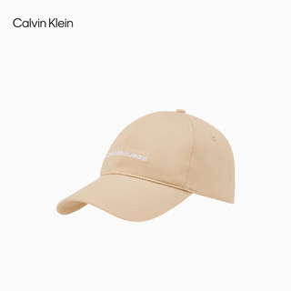 Calvin Klein Jeans24春季男士简约刺绣纯棉弯檐休闲运动棒球帽HX0325 286-卡其 OS