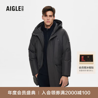 AIGLE艾高冬季GORE-TEX防风防雨保暖厚款鹅绒羽绒服男 碳纤灰 AS382 M(175/92A)