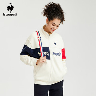 乐卡克（Le coq sportif）法国公鸡男女款冬针织外套运动夹克风衣CB-5650233 原白色/WAS S