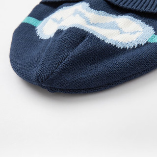 戴维贝拉（DAVE＆BELLA）秋冬男童帽子儿童套头帽宝宝婴儿洋气针织毛线帽 藏青色 52( 帽围约50-54cm)