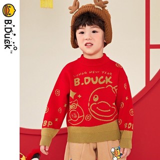B.Duck 儿童针织衫毛衣 中国红