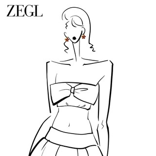 ZENGLIU ZEGL酒红色梅花耳环女耳钉925银针小众设计感复古秋冬耳饰品 气质酒红梅花耳环