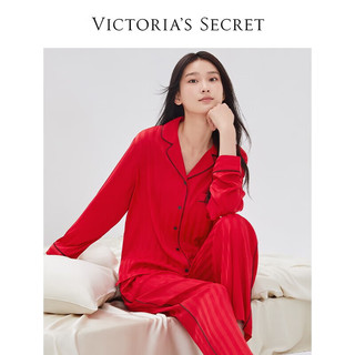 VICTORIA'S SECRET 缎面睡衣套装+玫珂菲散粉+冷水杯爱的联名礼盒