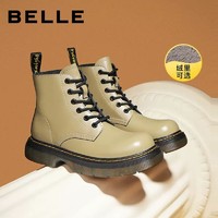 BeLLE 百丽 马丁靴女冬新商场同款英伦风气质厚底短靴加绒X2E1DDD1