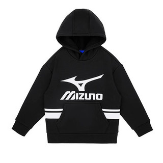 美津浓（MIZUNO） 儿童卫衣加绒连帽保暖男童运动休闲卫衣宽松舒适加厚女童卫衣 灰色 150CM（75-85斤)