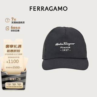 Ferragamo)男黑色帽子 0751576_.  _ OS 礼物 送男友