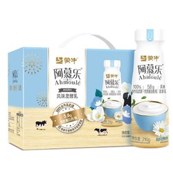 MENGNIU 蒙牛 阿慕乐风味发酵乳生牛乳5.6g优质蛋白酸奶原味210g*10