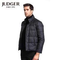 庄吉（Judger）男士棉服外套冬季立领加厚中褛棉服短款 蓝色 170/92A
