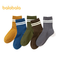 balabala 巴拉巴拉 儿童袜子 五双装