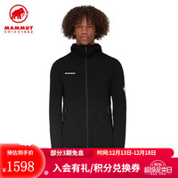 MAMMUT猛犸象Aconcagua 男士抓绒中层夹克连帽外套 黑色 XL