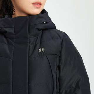 KOLON SPORT可隆户外女子防泼水戈尔防风羽绒鹅绒服 黑色BK 175/XL