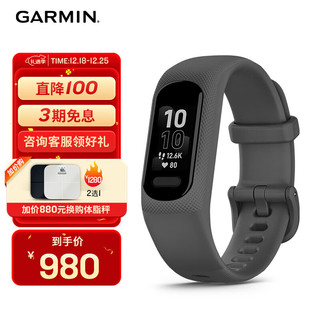 GARMIN 佳明 Smart 5 运动手环 010-02645-33 个性灰 10.7mm