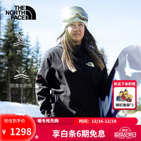The North Face北面滑雪帽衫女卫衣户外运动磨毛保暖单板滑雪237UUK ORN/黑色 M/165