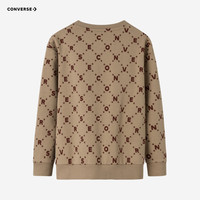 CONVERSE 匡威 童装男童女童冬季加绒卫衣2023儿童上衣CNVN-FW-F168 咖啡棕 110/56