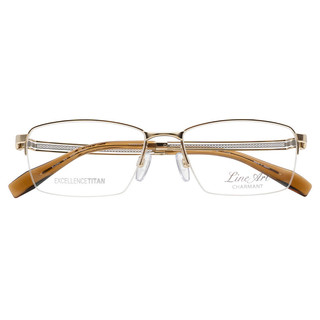 夏蒙（Charmant）眼镜框男款半框线钛远近视眼镜架XL2243 WG 55mm