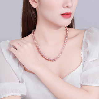 潮宏基圣诞仙梦S925银珍珠项链气质少女风蝴蝶结百搭 链长约42cm