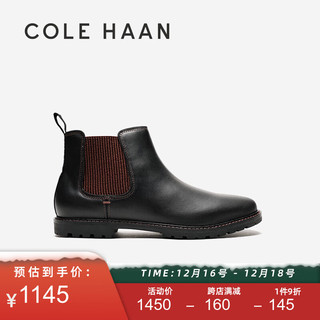 COLE HAAN 歌涵 colehaan/歌涵 男士皮靴 皮革英伦风切尔西靴短靴C37593 黑色-C37593 40.5