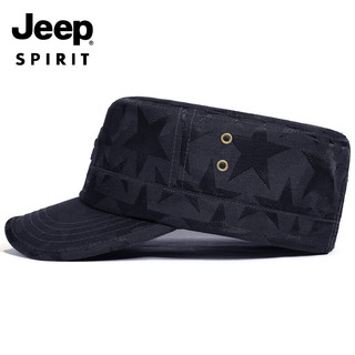 吉普（JEEP）帽子男士棒球帽秋冬季百搭鸭舌帽休闲户外平顶帽A0160深蓝色