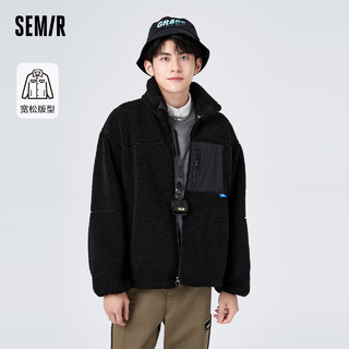 Semir 森马 外套男冬季高街渐变色彩时尚上衣摇粒绒温暖情侣潮流宽松夹克