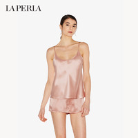 LA PERLA女士SILK真丝绸缎吊带短款睡衣上衣可外穿 G195粉色（经典色） 4/XL