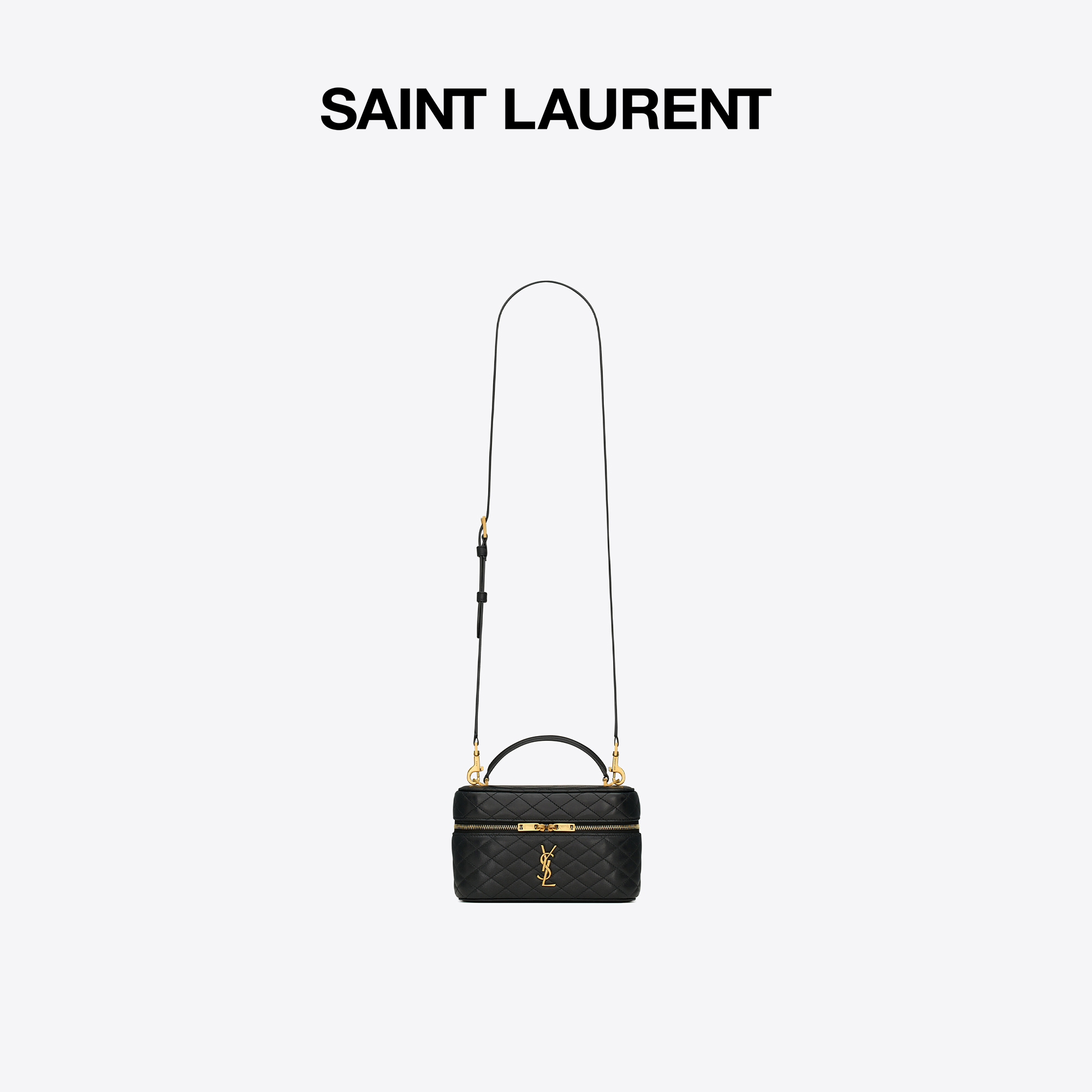 SAINT LAURENT 圣罗兰 女士羊皮革斜挎包 7667311EL071000 黑色 迷你