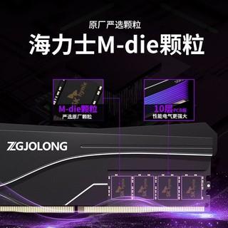 ZGJOLONG 疆珑 i9翼龙6800 24gbx2台式机电脑内存条ddr5超频海力士M-die颗粒