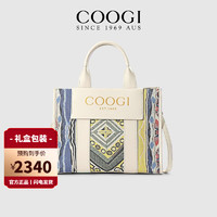 COOGI 包包女包轻奢手提托特包女士单肩斜挎包圣诞节 米白色