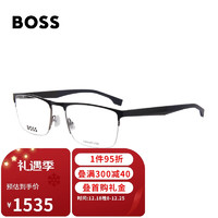 HUGO BOSS 光学眼镜架男款深蓝色镜框深蓝色镜腿近视眼镜框1487 KU0 58mm
