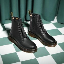 belle百丽马丁靴女靴冬商场同款真皮机车靴厚底靴加绒短靴34