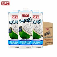 UFC 椰子水泰国原装进口UFC100%纯椰子水天然果汁饮料1000ml*12瓶 ufc椰子水1000ml*6瓶