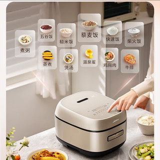 Midea 美的 电饭煲 家用4L大容量IH电磁加热 精铁球釜丨杂粮轻食煲 HC455