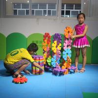 天智星拼搭积木雪花片幼儿园超大拼装特大塑料构造积木室内户外大型环保 特大号26CM雪花片50片装