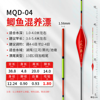 小凤仙 鱼漂MQD-04鲫鱼混养漂纳米浮漂高灵敏加粗尾醒目鱼标近视浮漂渔具