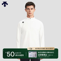 DESCENTE迪桑特 综训训练运动半拉链男子长袖针织衫冬季 WT-WHITE XL(180/100A)