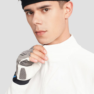 DESCENTE迪桑特 综训训练运动半拉链男子长袖针织衫冬季 WT-WHITE XL(180/100A)
