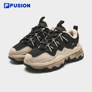 FILA FUSION斐乐潮牌女鞋未来潮鞋2023冬熔岩鞋加绒休闲鞋老爹鞋 贝鲁加灰/玛丽娜-BM 38