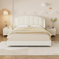 顾家家居（KUKA）轻奢白色青少年单人床儿童家具卧室床 贝壳款-1.2M（含床垫）
