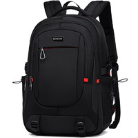 EDISON 爱迪生 高中生书包大容量初中大防泼水双肩包旅行背包K052-8G黑色