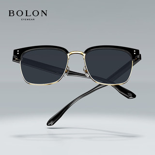 BOLON 暴龙 眼镜偏光太阳镜男复古时尚墨镜潮流眼镜驾驶镜BL6105 C17-蓝灰色