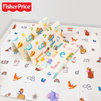 费雪（Fisher-Price）爬行垫XPE双面折叠垫加厚爬爬垫儿童防滑地垫英文178*198*2cm