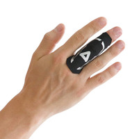 AQ 篮球排球指关节护指套装备运动护具 黑色直筒款B30911 S/M